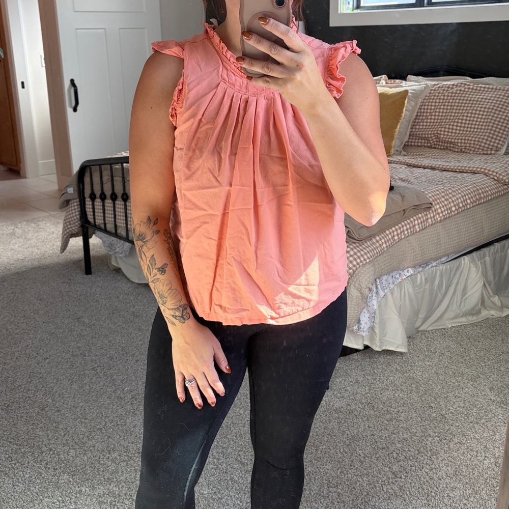 Universal Thread Peach Ruffle Blouse